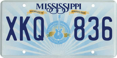 MS license plate XKQ836