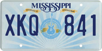 MS license plate XKQ841