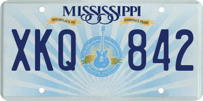 MS license plate XKQ842