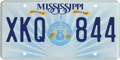 MS license plate XKQ844