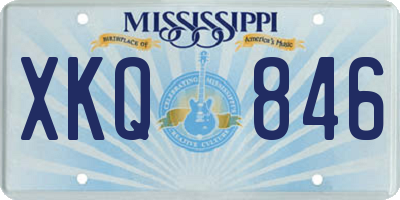 MS license plate XKQ846