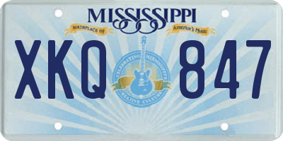 MS license plate XKQ847