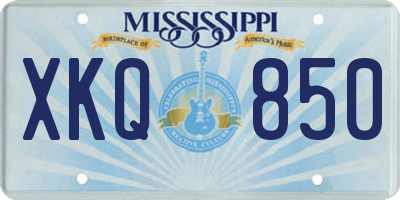 MS license plate XKQ850
