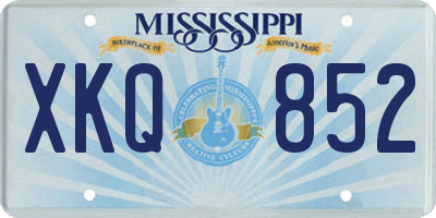 MS license plate XKQ852
