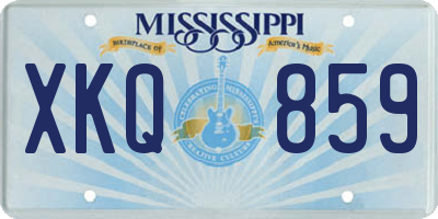 MS license plate XKQ859