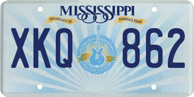 MS license plate XKQ862