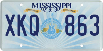 MS license plate XKQ863