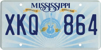 MS license plate XKQ864
