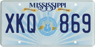 MS license plate XKQ869
