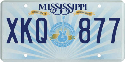 MS license plate XKQ877