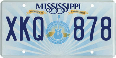 MS license plate XKQ878