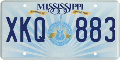 MS license plate XKQ883