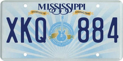 MS license plate XKQ884
