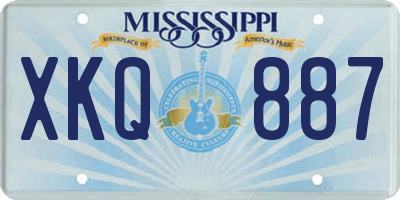 MS license plate XKQ887