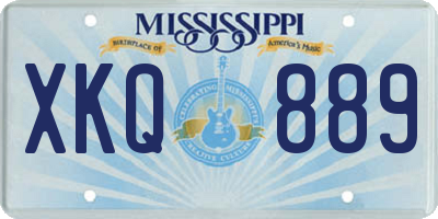 MS license plate XKQ889