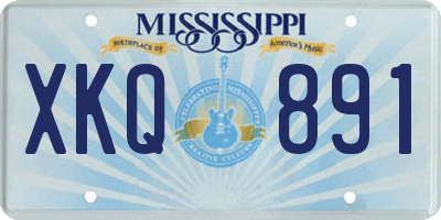 MS license plate XKQ891