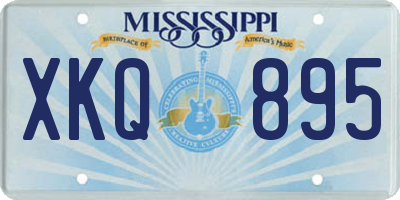 MS license plate XKQ895