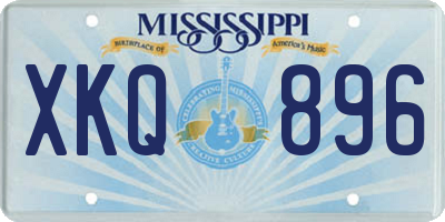 MS license plate XKQ896