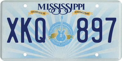 MS license plate XKQ897