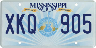 MS license plate XKQ905