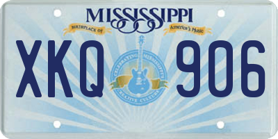 MS license plate XKQ906