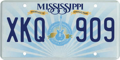 MS license plate XKQ909
