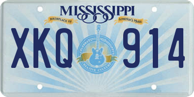 MS license plate XKQ914