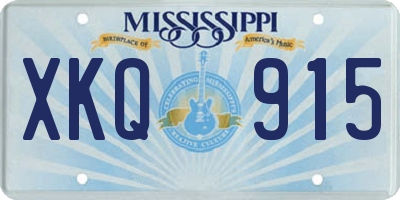 MS license plate XKQ915