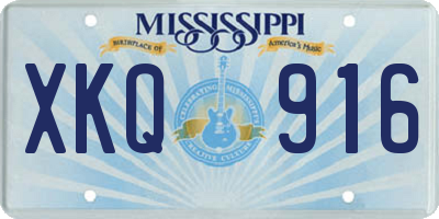 MS license plate XKQ916