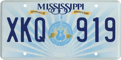 MS license plate XKQ919