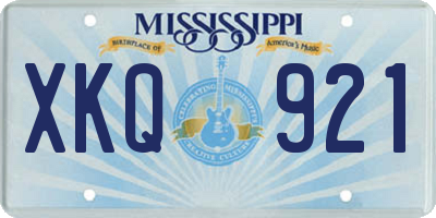 MS license plate XKQ921