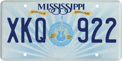 MS license plate XKQ922