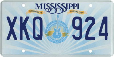 MS license plate XKQ924