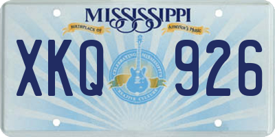 MS license plate XKQ926