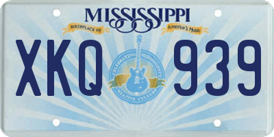 MS license plate XKQ939