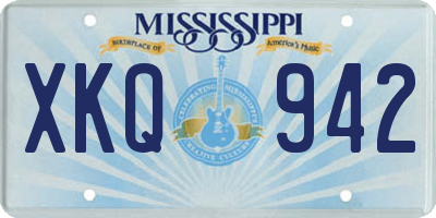 MS license plate XKQ942