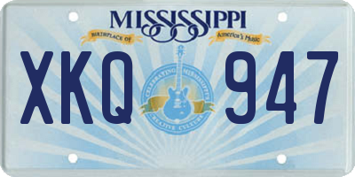 MS license plate XKQ947