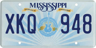 MS license plate XKQ948