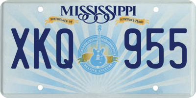 MS license plate XKQ955