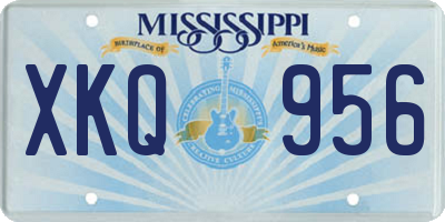 MS license plate XKQ956