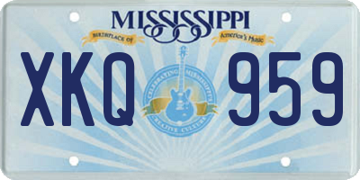 MS license plate XKQ959