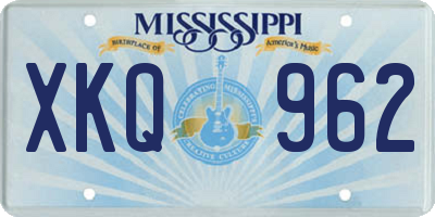 MS license plate XKQ962