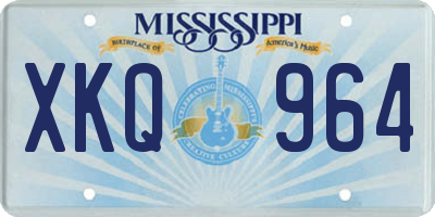 MS license plate XKQ964