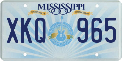 MS license plate XKQ965