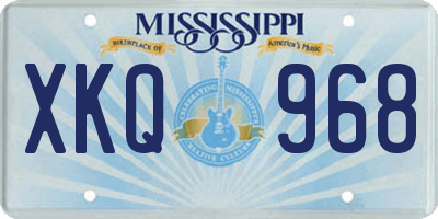MS license plate XKQ968