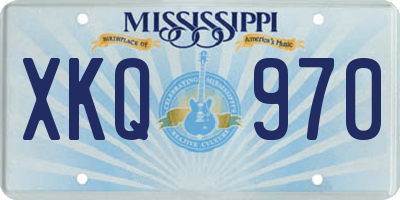 MS license plate XKQ970