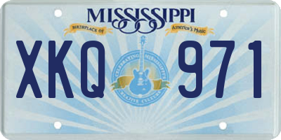MS license plate XKQ971