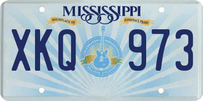 MS license plate XKQ973