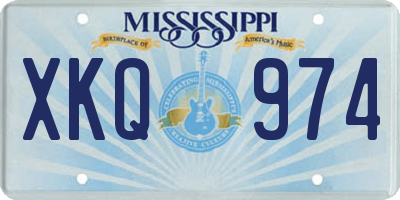 MS license plate XKQ974