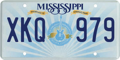 MS license plate XKQ979